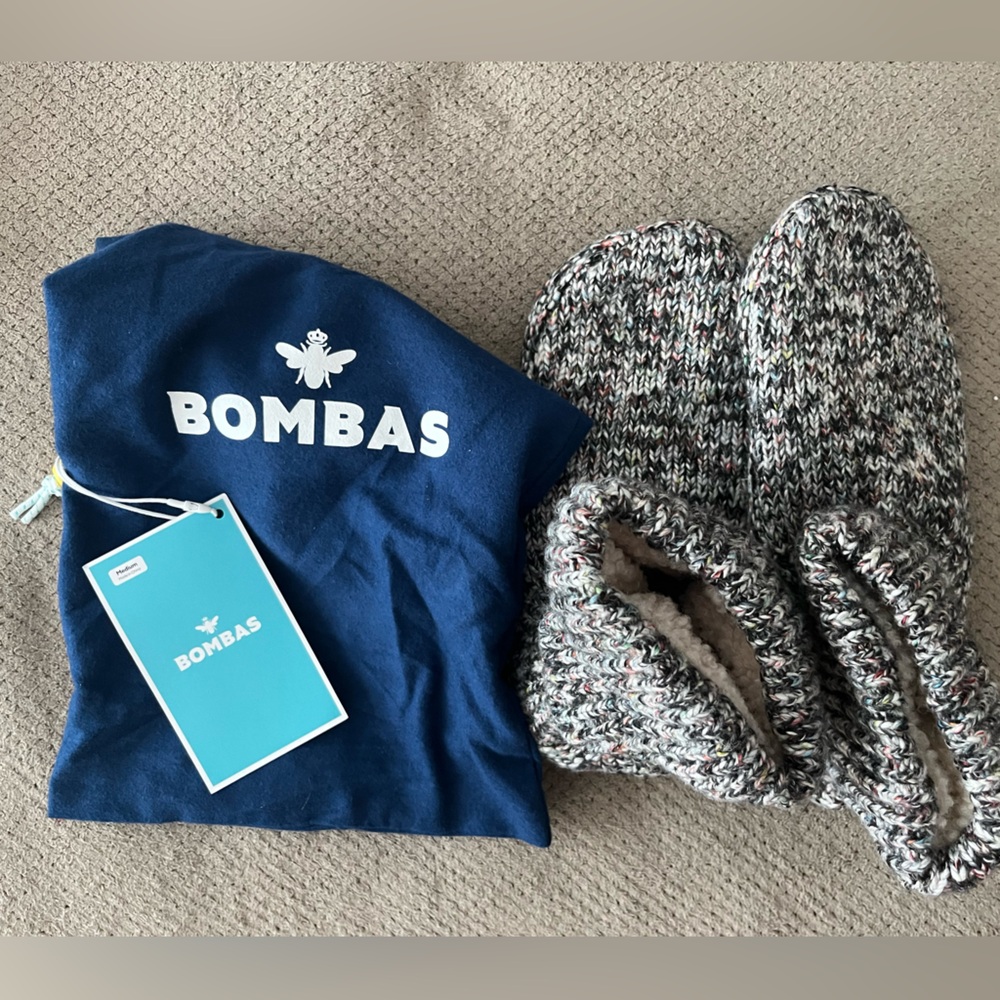 Bombas Knit Slippers with Bag